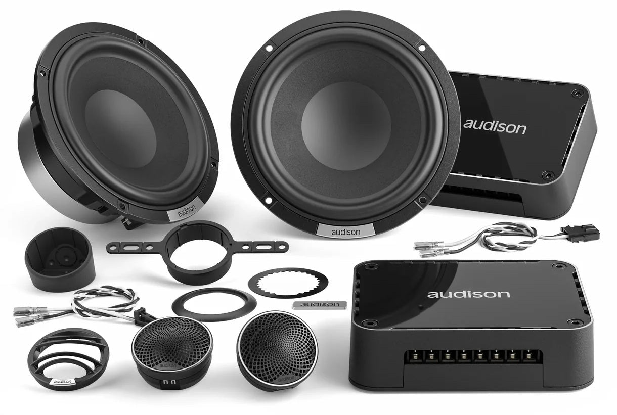 Audison Voce II AVK6P II 2-Way Passive 6.5 Inch 300w  Component Speaker System Pair