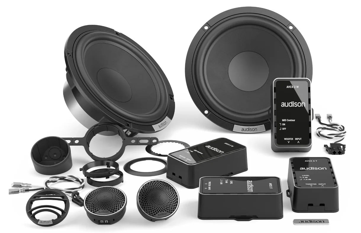 Audison Voce AVK 6S  II 2-Way Passive 6.5 Inch 250w Component Speaker System Pair