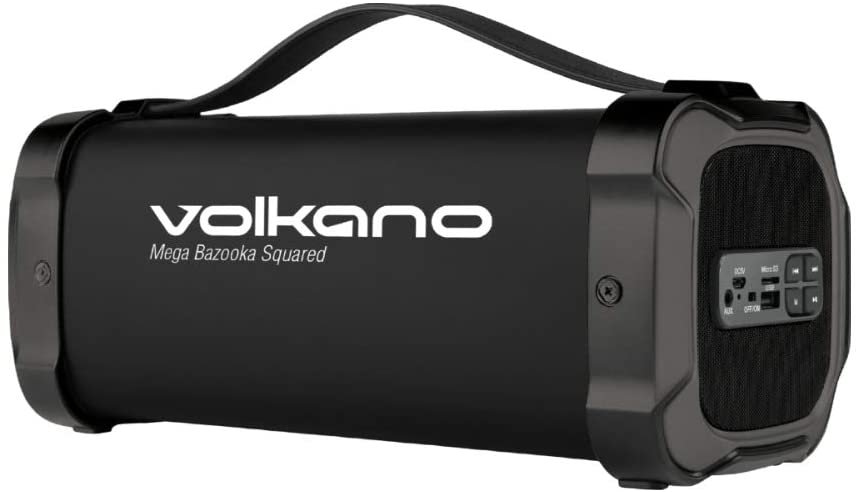 Volkano VK3303BK Mega Bazooka Squared Speaker with Bluetooth, FM Radio, Aux In, SD Card and USB Input