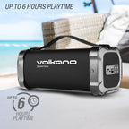Volkano VK3303BK Mega Bazooka Squared Speaker with Bluetooth, FM Radio, Aux In, SD Card and USB Input