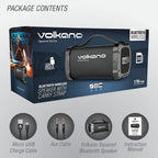 Volkano VK3303BK Mega Bazooka Squared Speaker with Bluetooth, FM Radio, Aux In, SD Card and USB Input