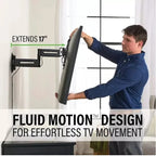 SANUS VSF817-B2 Full-Motion 4D® + Shift™ TV Wall Mount for TVs 19"-43"