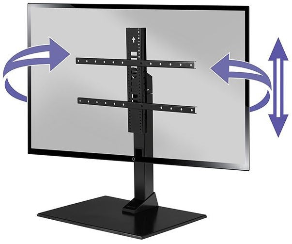 SANUS VSTVS2-B2 Premium XL Swivel TV Pedestal Stand for Screens 40" - 85" (125 lbs)