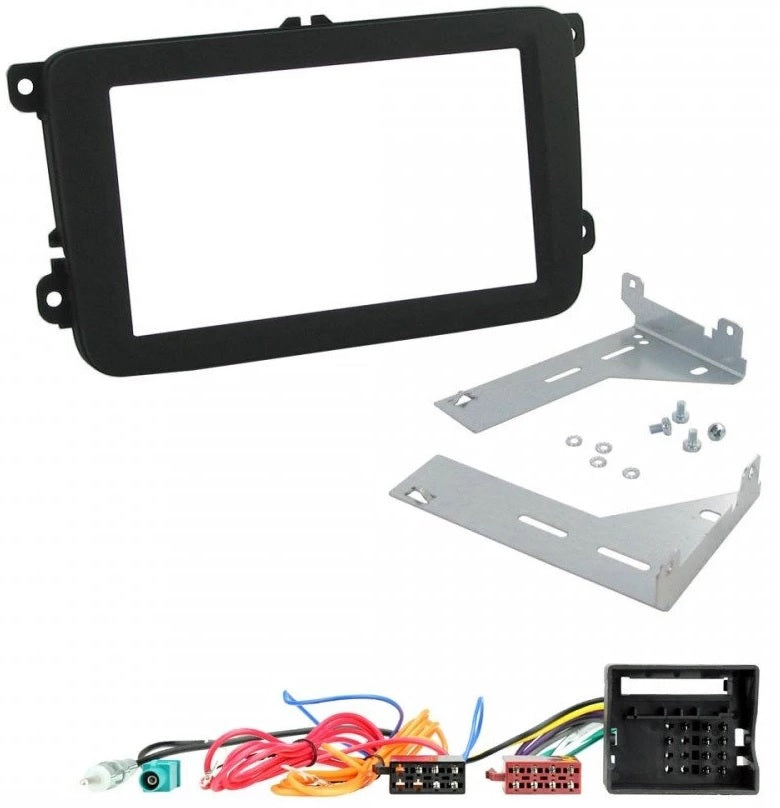 VW Caddy, Eos, Fusca, Golf, Jetta, Magotan, Passat, Polo, Sagitar, Scirocco, Touran,  Transporter, Vento Double Din Car Stereo CD Fitting Kit