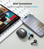 Edifier W320TN Hi-Res True Wireless Noise Cancellation Earbuds Headphones - Grey