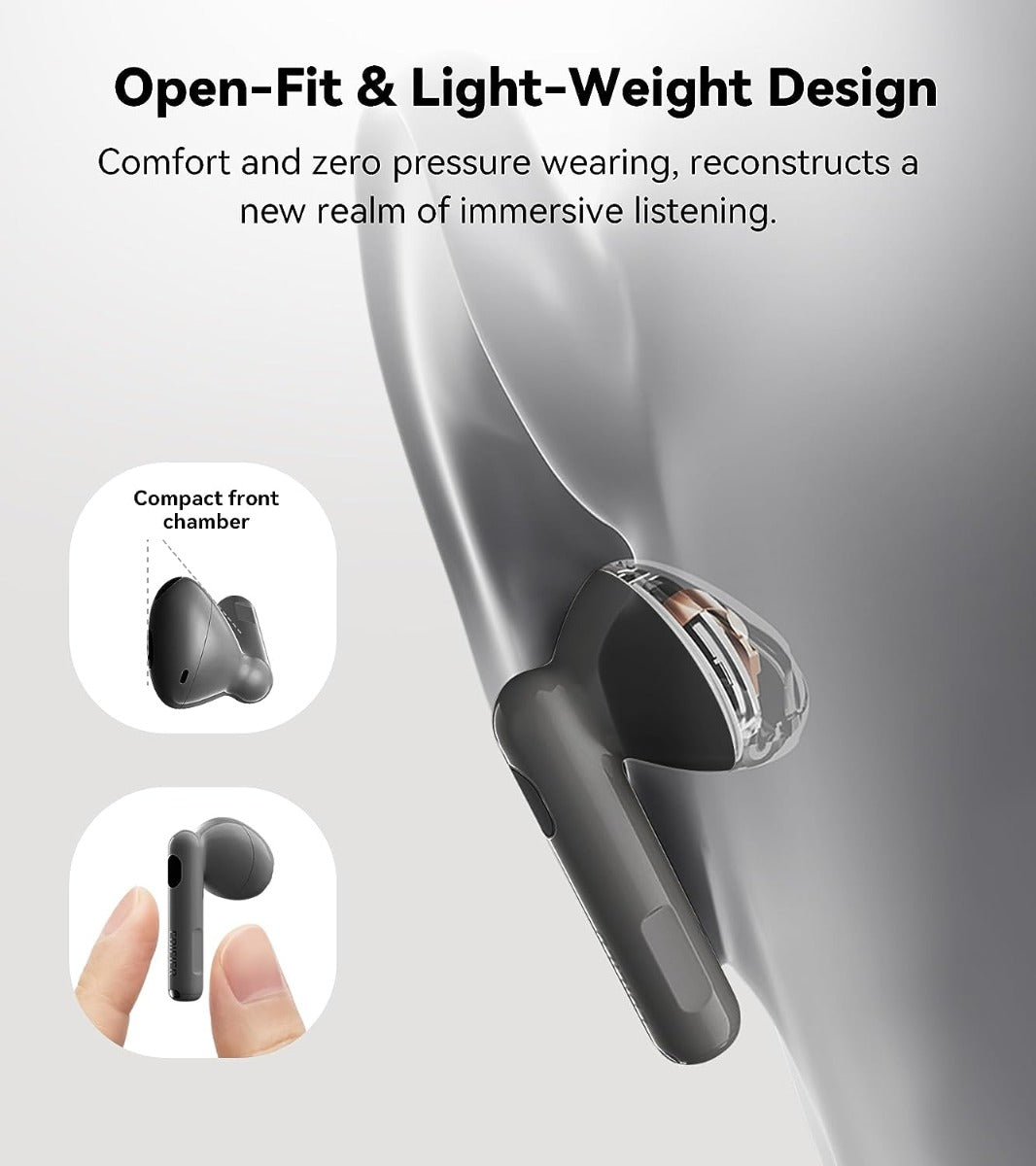 Edifier W320TN Hi-Res True Wireless Noise Cancellation Earbuds Headphones - Grey