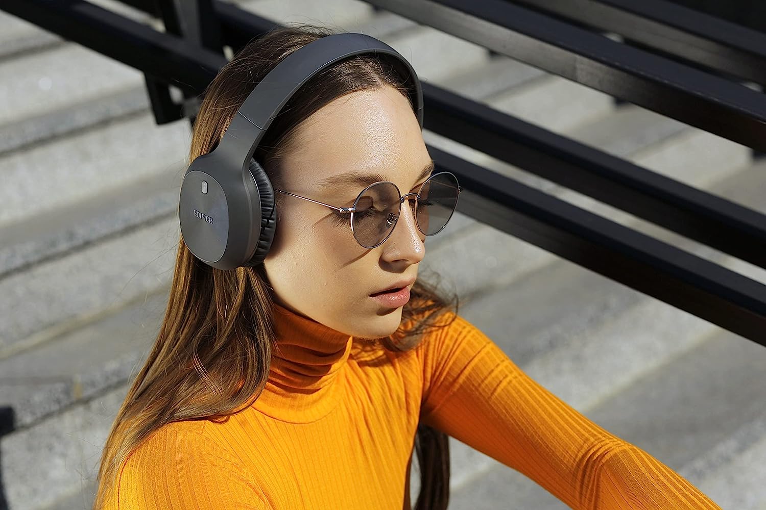 EDIFIER W600BT Wireless 30 Hour Playtime Over-Ear Bluetooth V5.1 Stereo Headphones - Grey