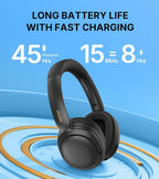 EDIFIER W800BT SE Wireless Over-Ear Bluetooth 4.0 35 Hours Playback Headphones - Black