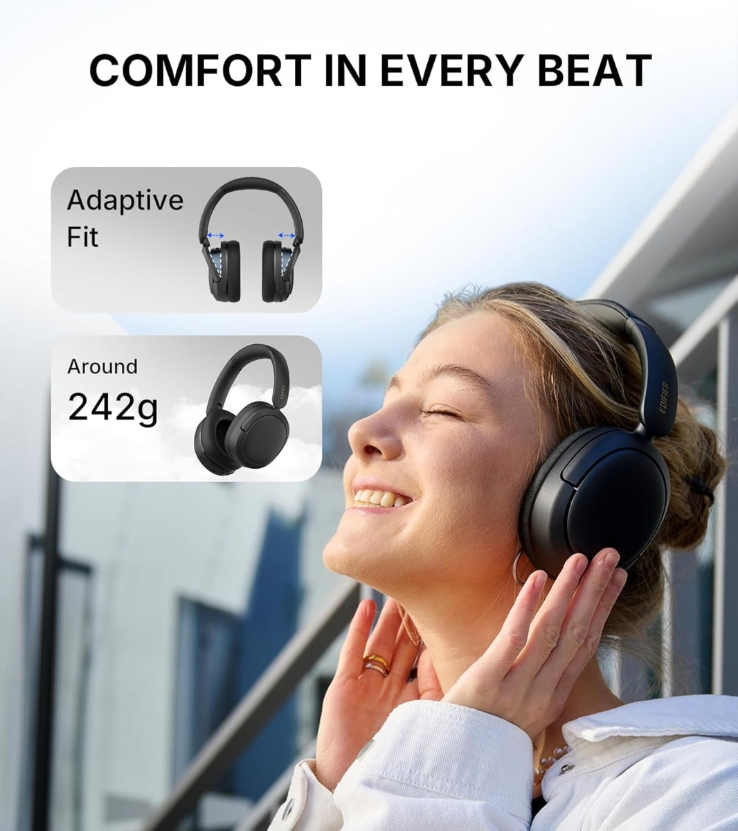 EDIFIER W800BT SE Wireless Bluetooth 4.0 35 Hours Playback Headphones - White