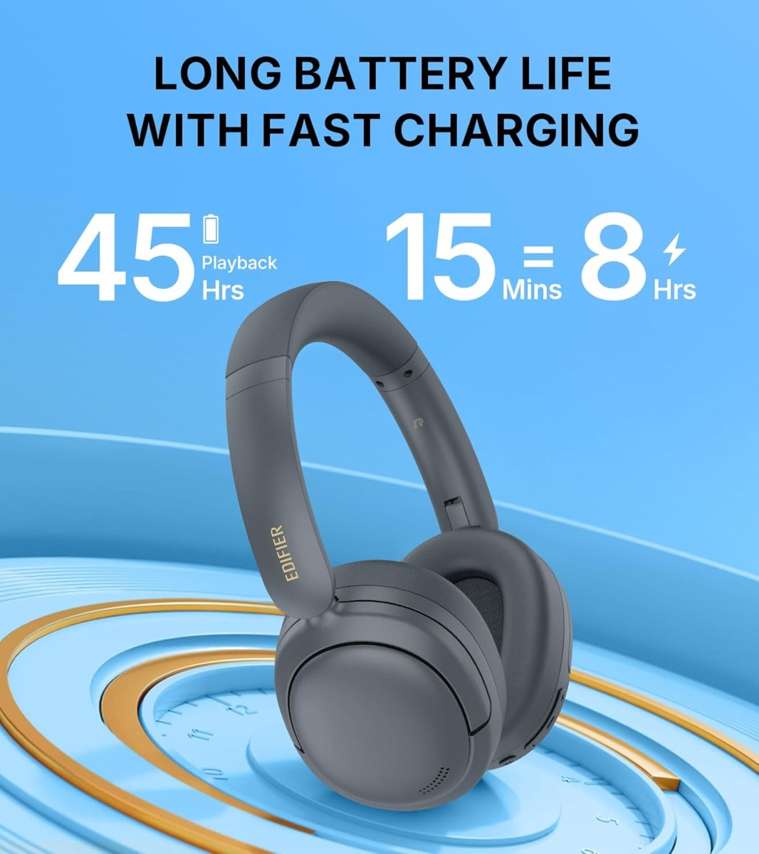 EDIFIER W800BT SE Wireless Bluetooth 4.0 35 Hours Playback Headphones -  Grey