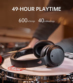 EDIFIER W820NB Active Noise Cancelling Bluetooth Stereo Hi-Res Headphones  - Black
