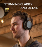 EDIFIER W820NB Active Noise Cancelling Bluetooth Stereo Hi-Res Headphones  - Black