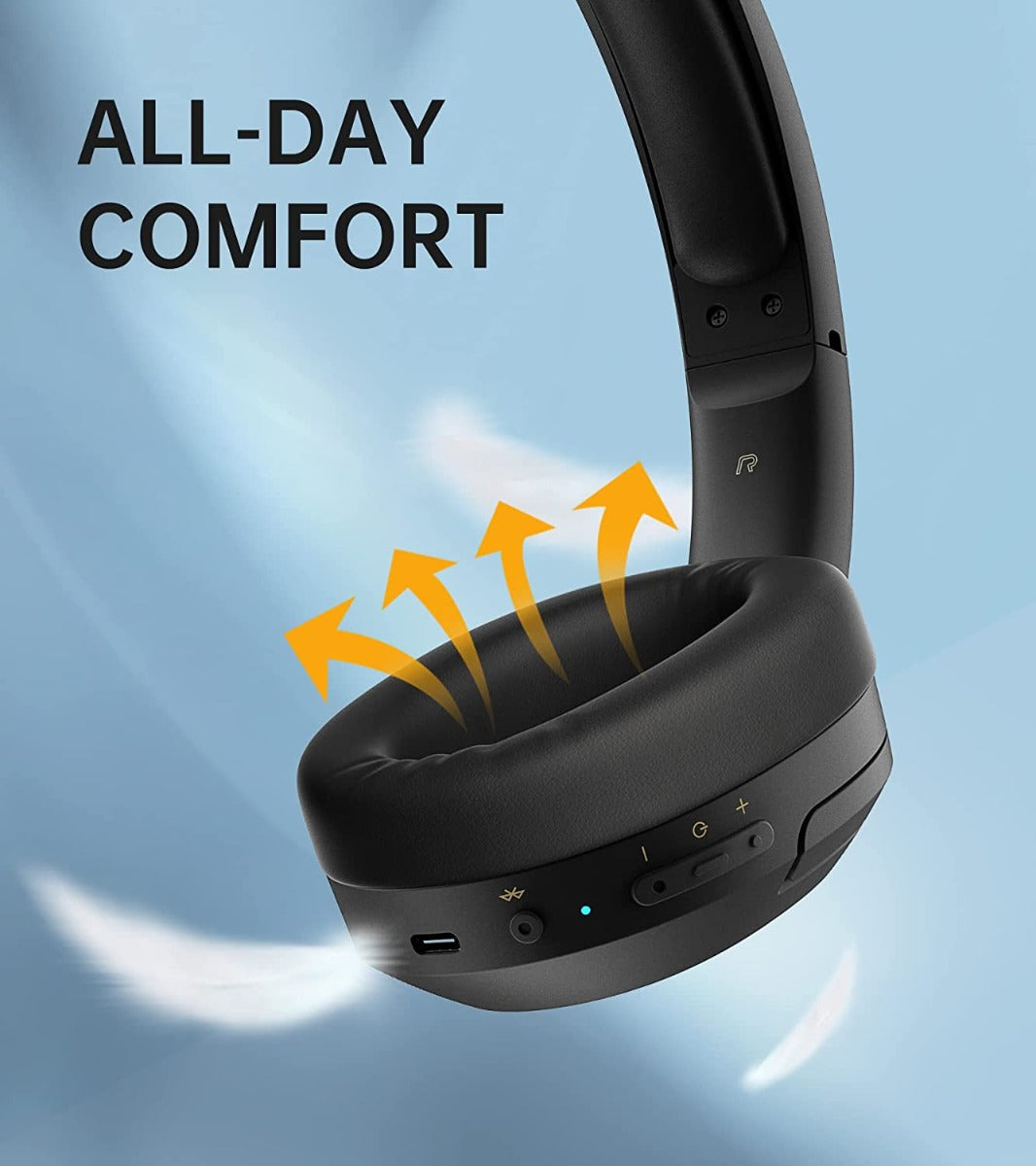 EDIFIER W820NB Plus Active Noise Cancelling Bluetooth Stereo Hi-Res Headphones  - Black