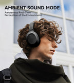 EDIFIER W820NB Plus Active Noise Cancelling Bluetooth Stereo Hi-Res Headphones  - Black