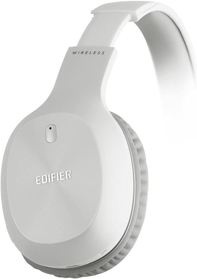 EDIFIER Wireless Bluetooth Over-Ear Active Noise Cancelation Headphones - White