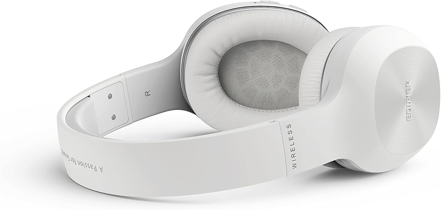 EDIFIER Wireless Bluetooth Over-Ear Active Noise Cancelation Headphones - White