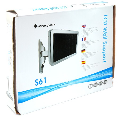 AV Supports S61 Swivel & Tilt Wall Bracket for 24-32" Screens - Black