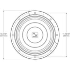 Wavtech THINPRO12-4 Shallow-mount 12" 4-ohm 600w Component Subwoofer