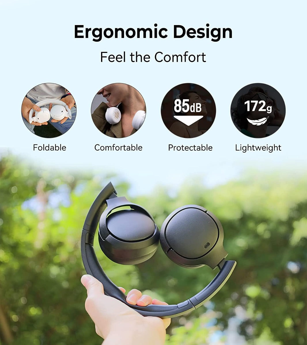 EDIFIER WH500 Wireless Bluetooth On-Ear Headphones - Black