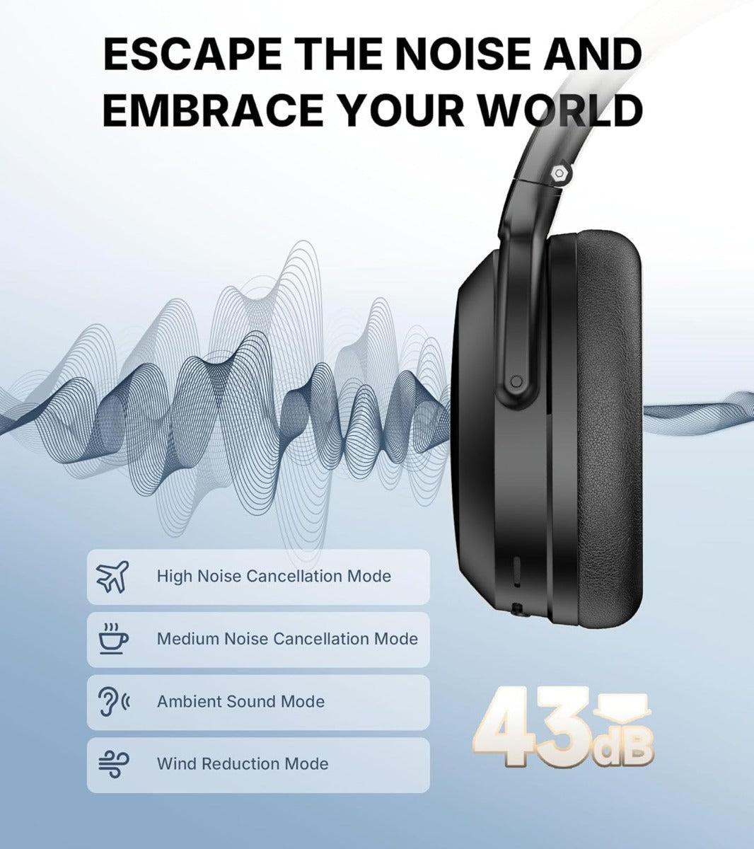 Edifier WH700NB Wireless Noise Cancellation Over-Ear Headphones