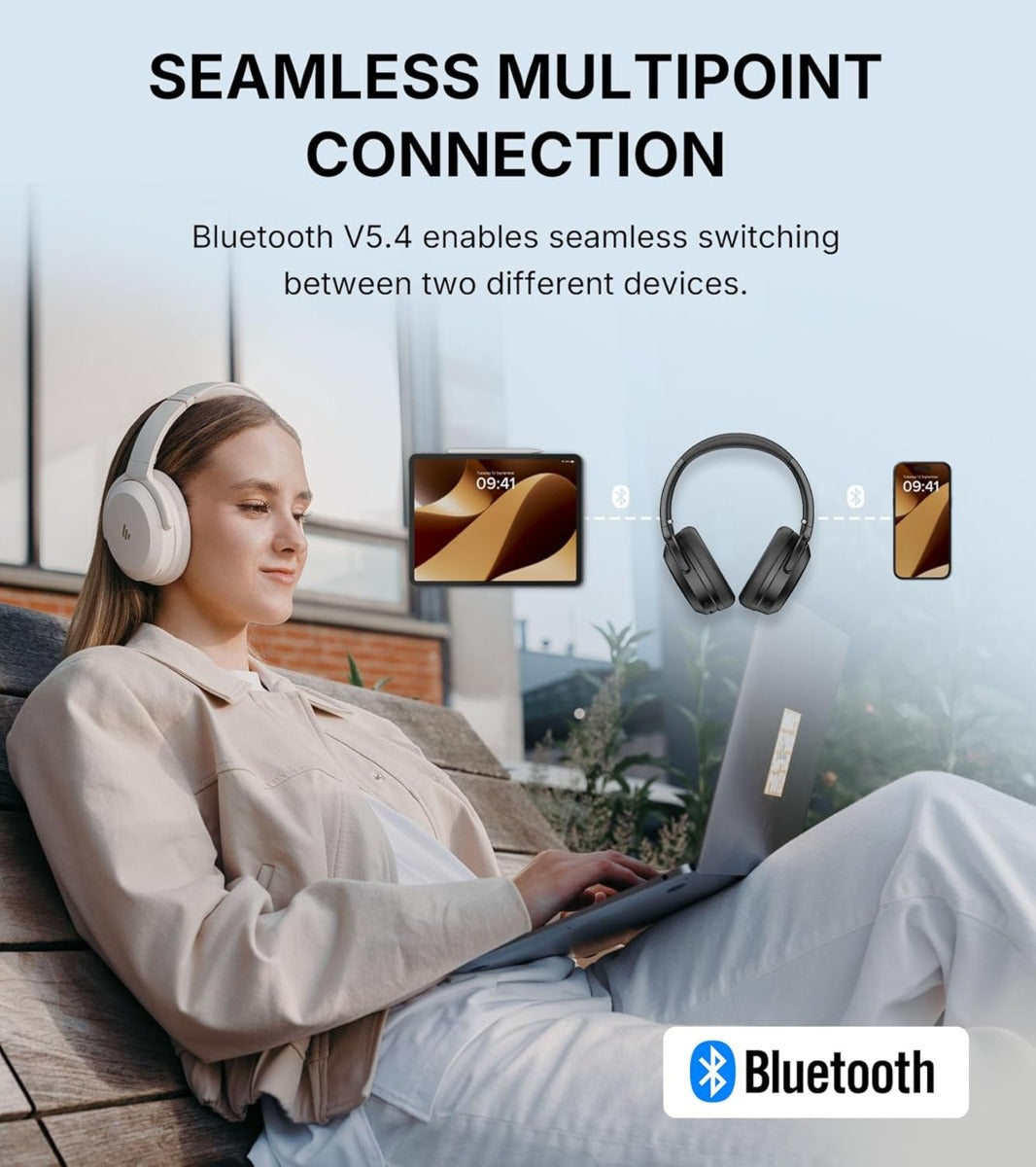 Edifier WH700NB Wireless Noise Cancellation Over-Ear Headphones