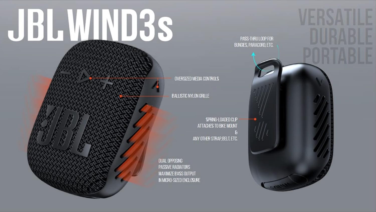 JBL Wind 3S portable Bluetooth speaker
