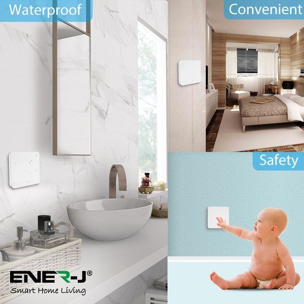 ENER-J WS1061X Wireless Kinetic Switch & 100W RF Wi-Fi Dimmable Receiver