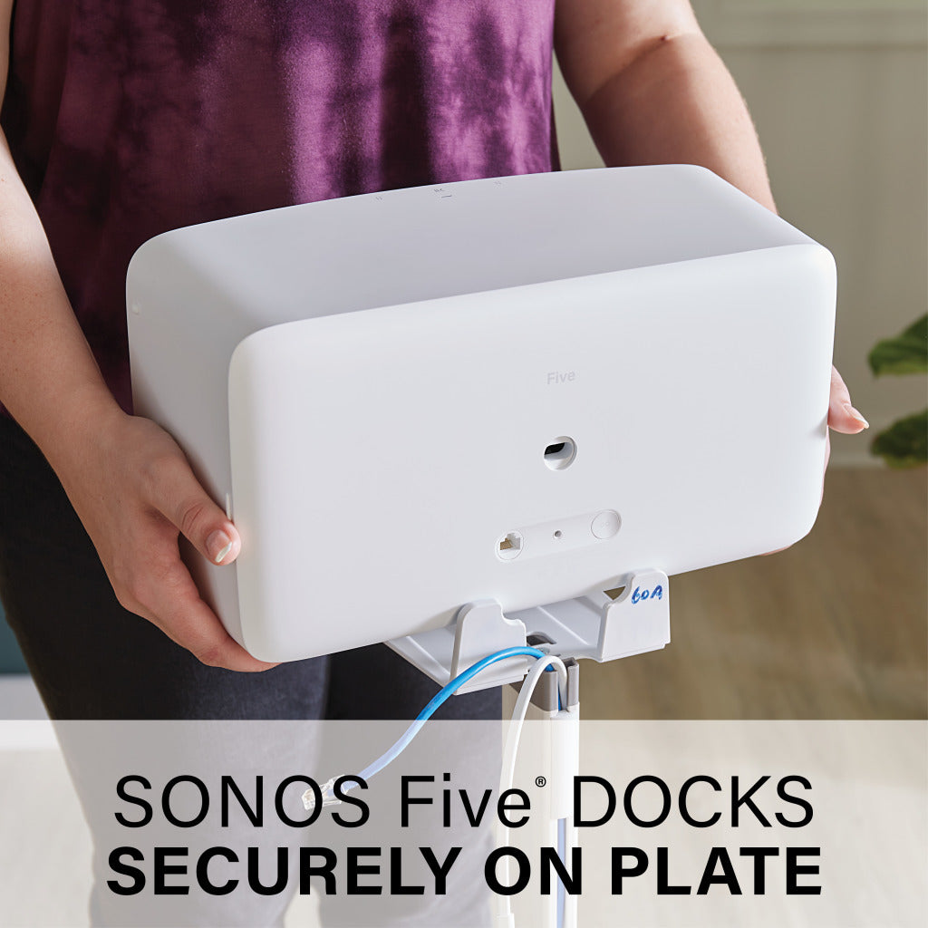 SANUS WSS52 Speaker Stand Designed for Sonos Five and Play: 5 Speakers White - Single