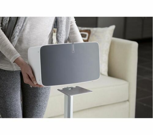 SANUS WSS52 Speaker Stand Designed for Sonos Five and Play: 5 Speakers White - Single