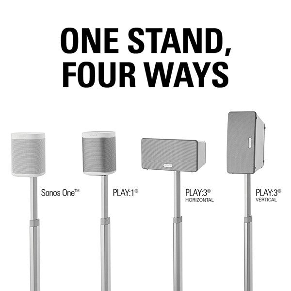 Sanus WSSA1-W2 SONOS Adjustable Height Stands for PLAY:1 & PLAY:3 - Wite  (Single)