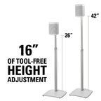 Sanus WSSA1-W2 SONOS Adjustable Height Stands for PLAY:1 & PLAY:3 - Wite  (Single)