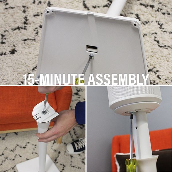 Sanus WSSE11-W2 SONOS Era 100 Fixed Height Speaker Stand - White Single