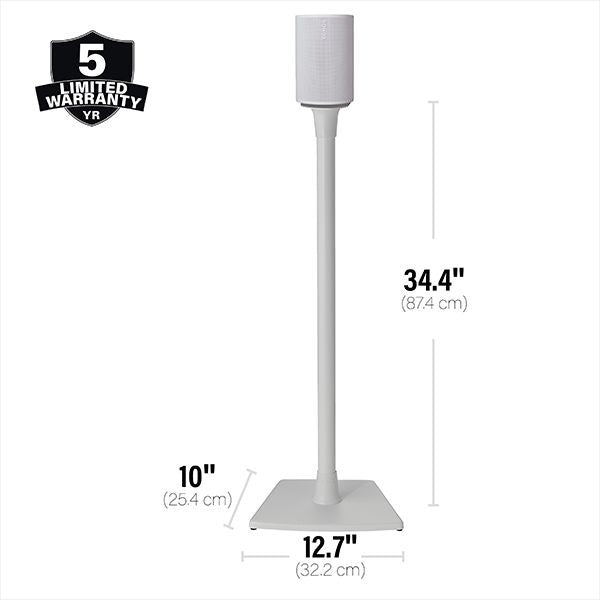 Sanus WSSE11-W2 SONOS Era 100 Fixed Height Speaker Stand - White Single
