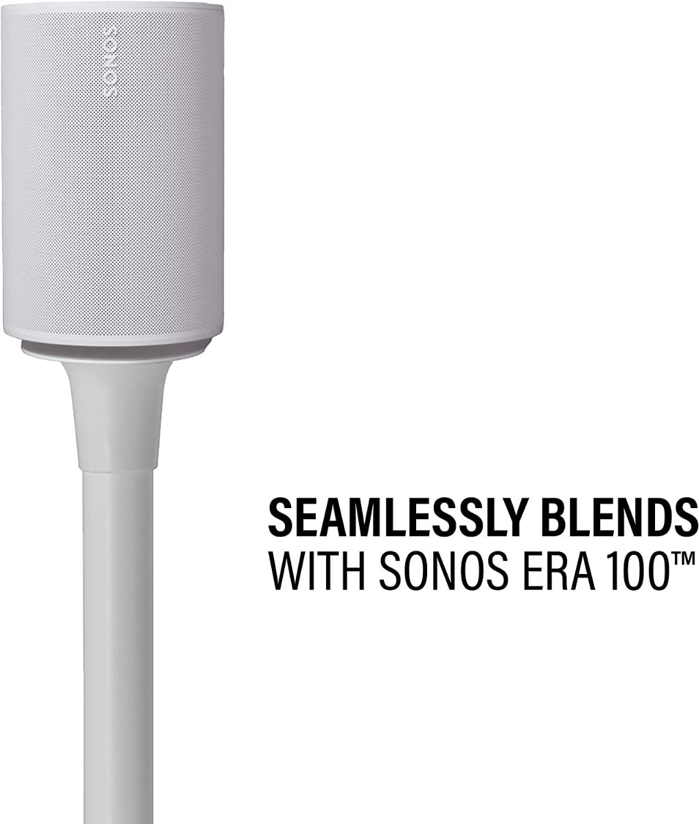 Sanus WSSE12-W2 SONOS Era 100 Fixed Height Speaker Stand - White Pair