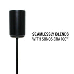 Sanus WSSE1A1-B2 SONOS Era 100 Height-Adjustable Stand - Black Single