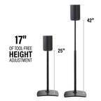 Sanus WSSE1A2-B2 SONOS Era 100 Height-Adjustable Stand - Black  Pair