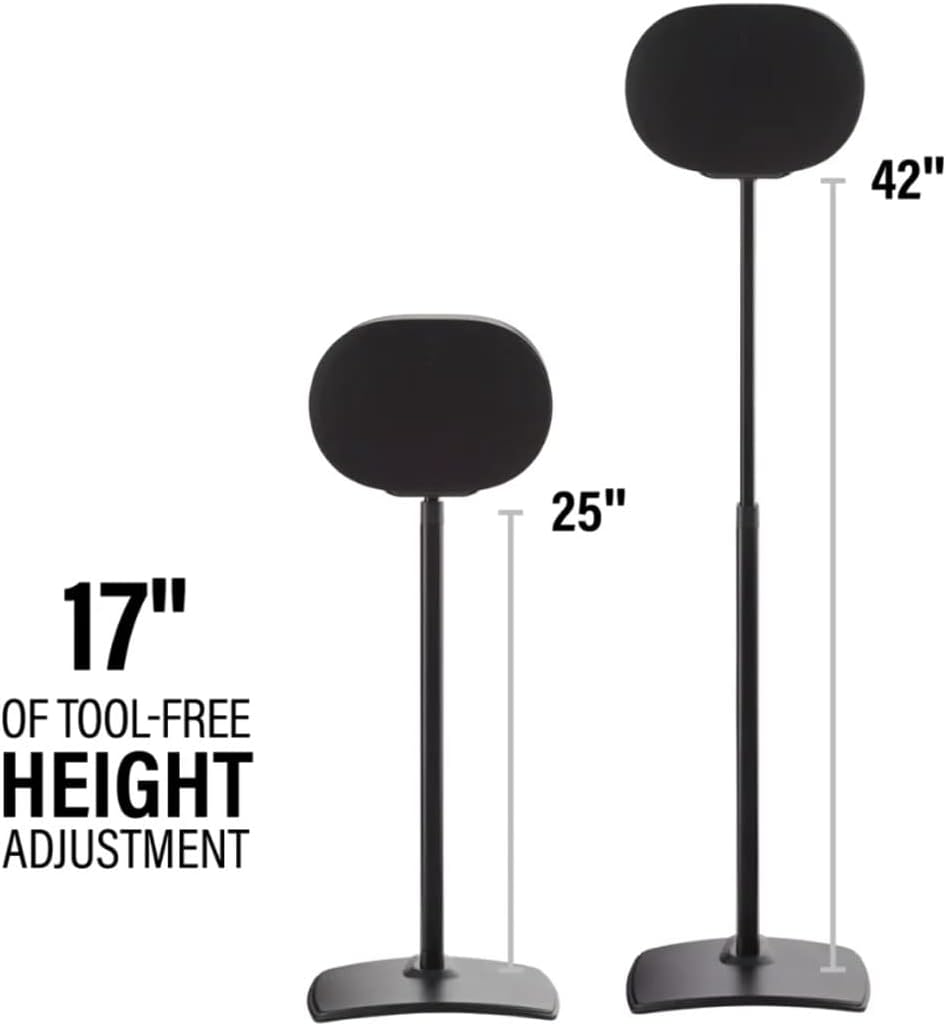 Sanus WSSE3A1-B2 SONOS Era 300 Height-Adjustable Stand - Black Single