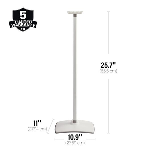 Sanus WSSE3A1-W2 SONOS Era 300 Height-Adjustable Stand - White Single