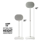 Sanus WSSE3A1-W2 SONOS Era 300 Height-Adjustable Stand - White Single