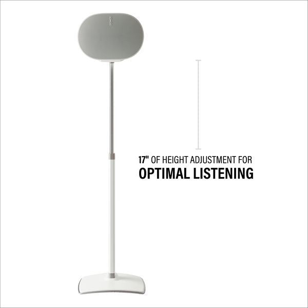 Sanus WSSE3A1-W2 SONOS Era 300 Height-Adjustable Stand - White Single