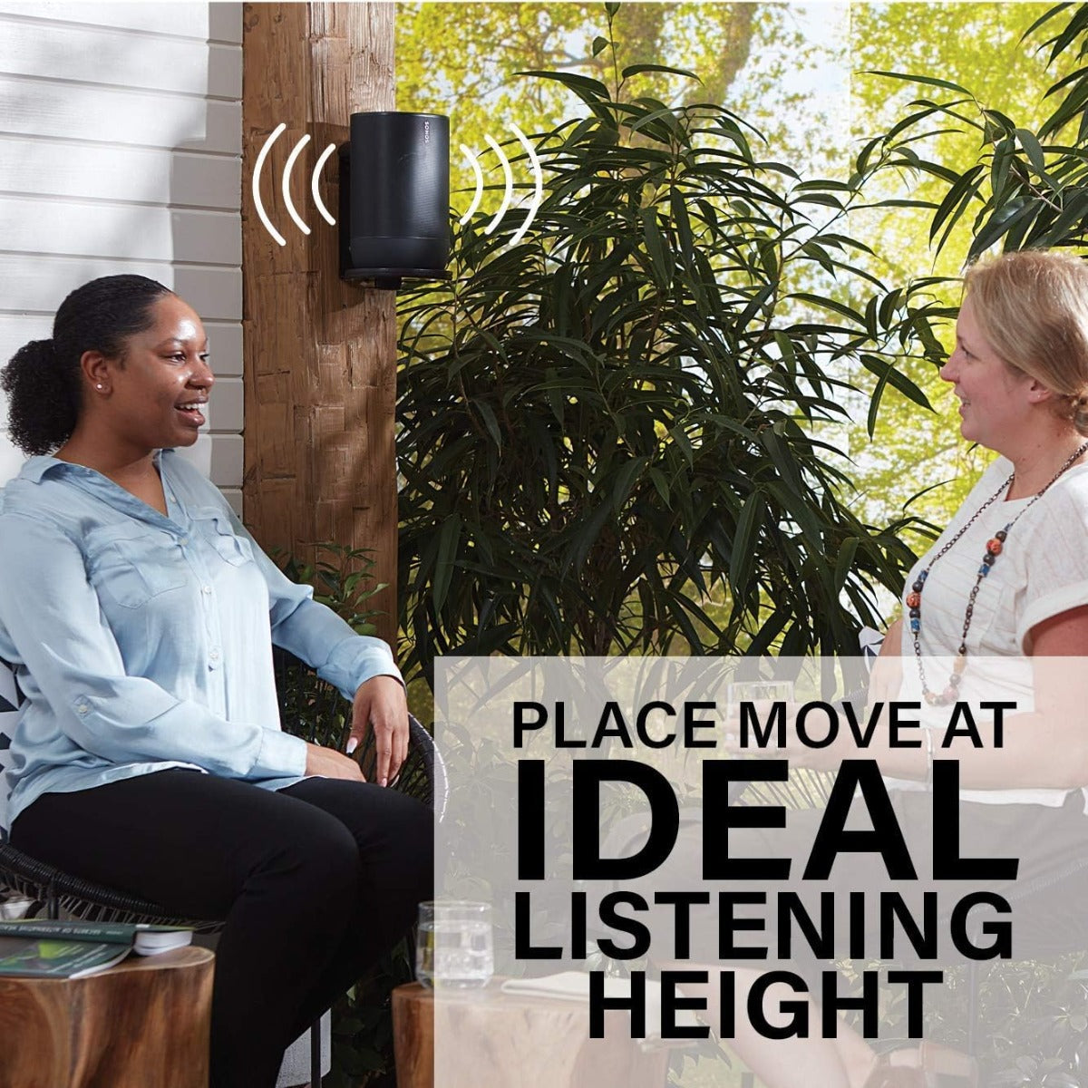 Sanus WSSMM1-B2 Indoor/Outdoor Wall Mount for the Sonos MOVE Speaker