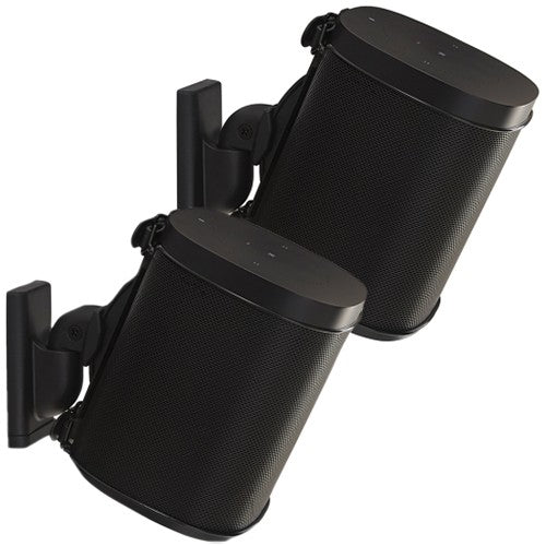 Sanus WSWM21-B2 Speaker Wall Mount for Sonos Speaker for ONE, Play:1 & Play:3 (Pair) - Black