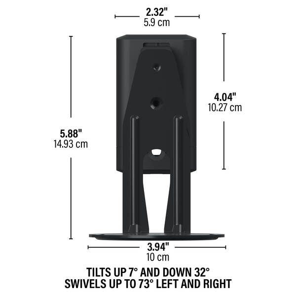Sanus WSWME11-B2 SONOS Era 100 Adjustable Speaker Wall Mount - Black Single