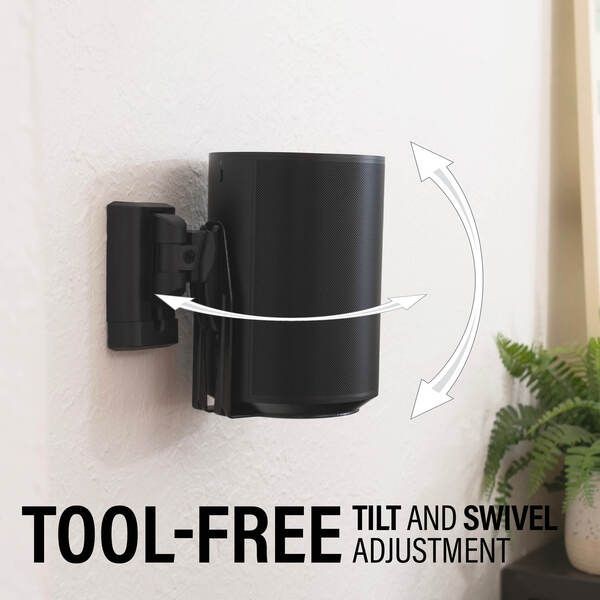 Sanus WSWME12-B2  SONOS Era 100 Adjustable Speaker Wall Mount - Black Pair