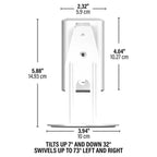 Sanus WSWME12-B2  SONOS Era 100 Adjustable Speaker Wall Mount - Black Pair