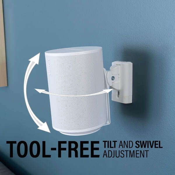Sanus WSWME11-W2 SONOS Era 100 Adjustable Speaker Wall Mount - White Single