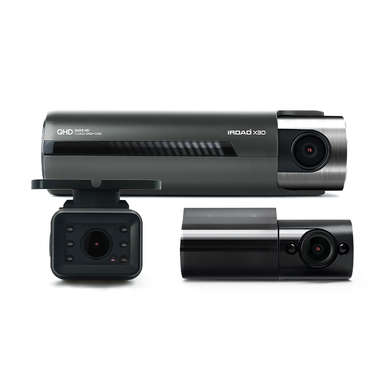 IROAD X30 - Front 2k QHD + Internal IR Camera + External Camera