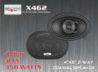 Excalibur X462 - 4"x6"  2-Way Coaxial Speakers 700W Max Power