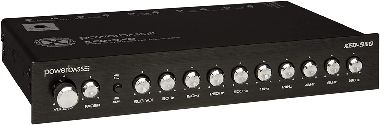 PowerBass XEQ-9XO - 1/2 Din 9 Band Pre-Amplifier Equalizer