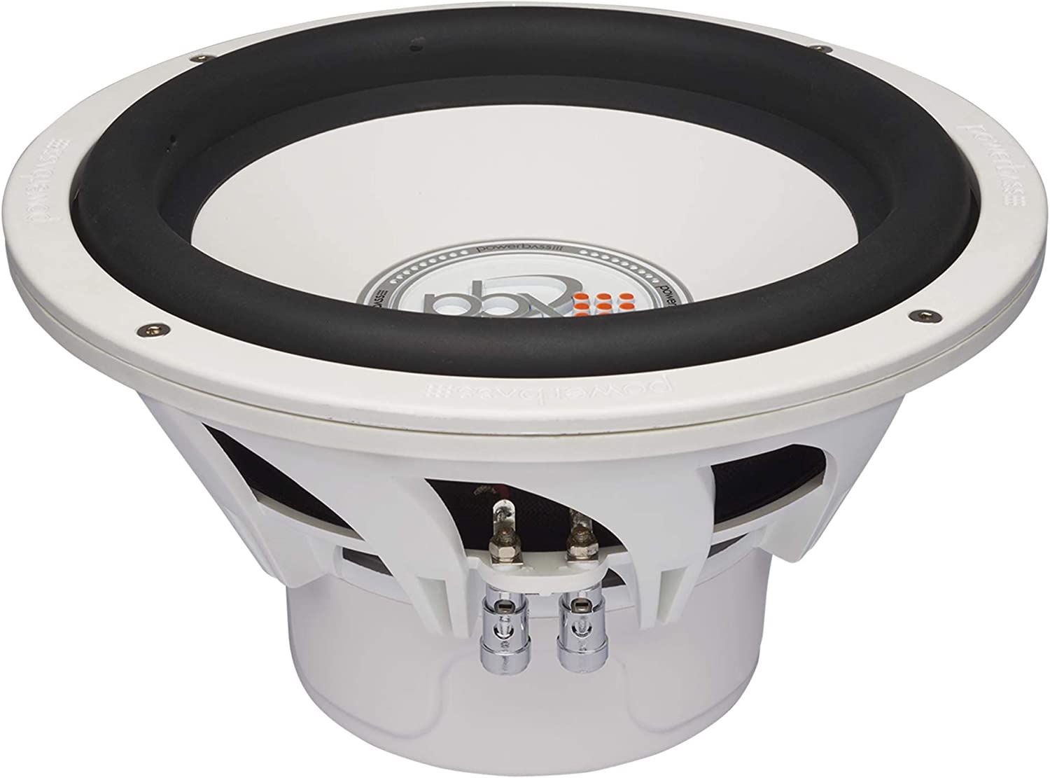 PowerBass XL-1240MF - 12" Single 4-Ohm Marine Subwoofer with Grill in White